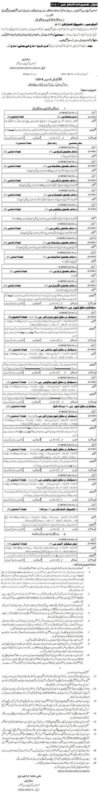 Vacancy Advertisement no. 1-/2018 ::: Urdu news - newspaper advertisement