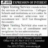 OTS Jobs May 2019 - Invigilator Jobs By Open Testing Service (OTS)